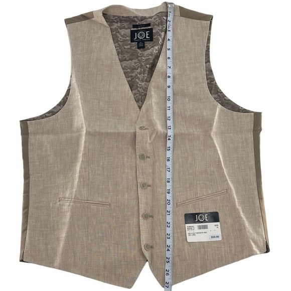 JOE Joseph Abboud Slim Fit Linen Suit Vest Pants Set Size XL/36U - Picture 6 of 11